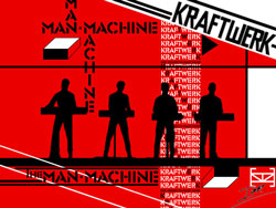 La copertina dell' album the man machine dei Kraftwerk