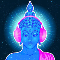 Buddha listening to trance