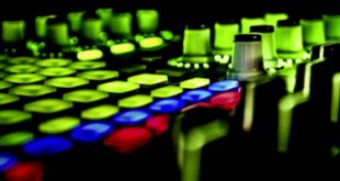Fluo console with black background